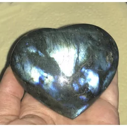 Cœur Labradorite 8,5 cm.