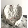 Bougeoir Ange avec bougie . 11,5 cm