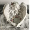 Bougeoir Ange avec bougie . 11,5 cm