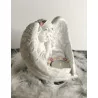 Bougeoir Ange avec bougie . 11,5 cm