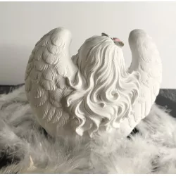 Bougeoir Ange avec bougie . 11,5 cm