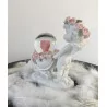 Ange Boule Paillettes cœur 12,5 cm.
