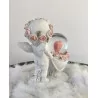Ange Boule Paillettes cœur 12,5 cm.