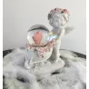 Ange Boule Paillettes cœur 12,5 cm.