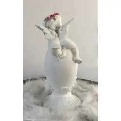 Ange sur un cœur 16,5 cm/