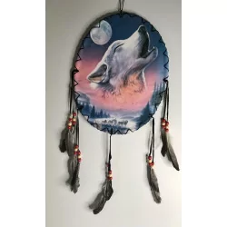 Attrape rêves ovale ( Loup...