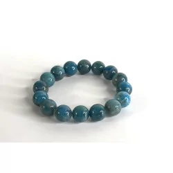 Bracelet Apatite Bleue, 12 mm.