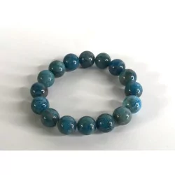 Bracelet Apatite Bleue, 12 mm.