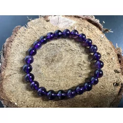 Bracelet Améthyste de l’Uruguay AA 8mm.
