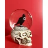 Boule neige, Tête de Mort & Corbeau . 17cm