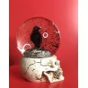 Boule neige, Tête de Mort & Corbeau . 17cm