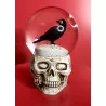 Boule neige, Tête de Mort & Corbeau . 17cm