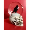 Boule neige, Tête de Mort & Corbeau . 17cm