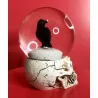 Boule neige, Tête de Mort & Corbeau . 17cm