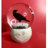 Boule neige, Tête de Mort & Corbeau . 17cm