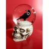 Boule neige, Tête de Mort & Corbeau . 17cm