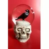 Boule neige, Tête de Mort & Corbeau . 17cm