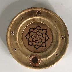 Lotus mandala incense stick & cone burner.