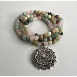 Mala Quartz rose,...