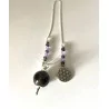 Pendule en Améthyste Chaine Fleur de vie