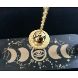 Pendule Fleur de Vie en laiton or.