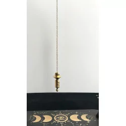 Pendule Fleur de Vie en laiton or.