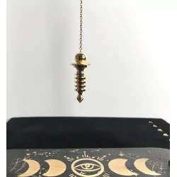 Pendule Fleur de Vie en laiton or.