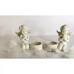 2 Angel candle holders
