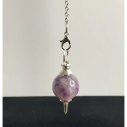 Pendule Améthyste polie et métal