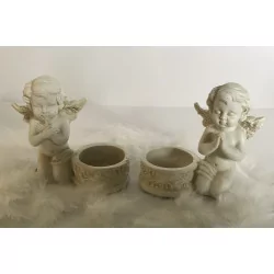 2 Angel candle holders
