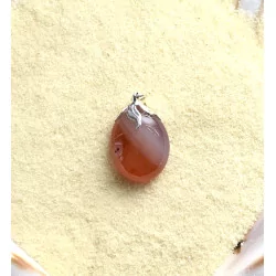 Pendentif pierre gemme Agate rouge