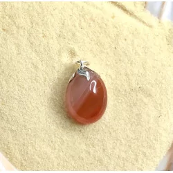 Pendentif pierre gemme Agate rouge