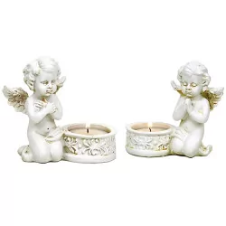 2 Angel candle holders