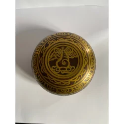 Tibetan Buddha singing bowl - decorated and engraved