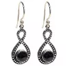 Boucles d’oreilles avec Tourmaline noire