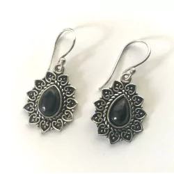 Earrings with black Tourmaline