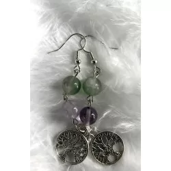 Boucles d’oreilles Fluorite...