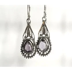 Boucles d’oreilles Bohème avec Améthyste.