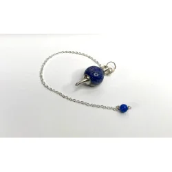 Pendule Lapis lazuli poli et métal