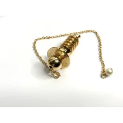 Pendule Fleur de Vie en laiton or.