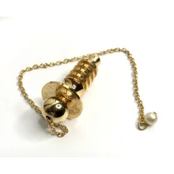 Pendule Fleur de Vie en laiton or.