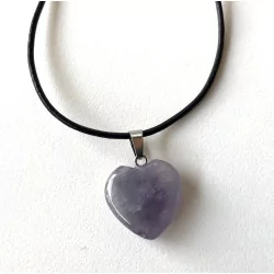 Pendentif Améthyste cœur &...