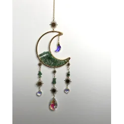 Attrape soleil Lune Aventurine verte