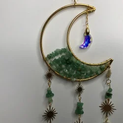 Attrape soleil Lune Aventurine verte