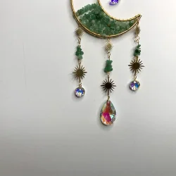 Attrape soleil Lune Aventurine verte