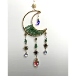 Attrape soleil Lune Aventurine verte