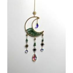 Attrape soleil Lune Aventurine verte