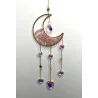 Attrape soleil Lune Quartz rose.