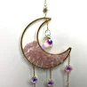 Attrape soleil Lune Quartz rose.