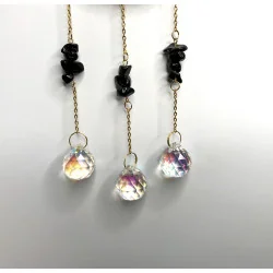 Attrape soleil Lune Obsidienne noire.